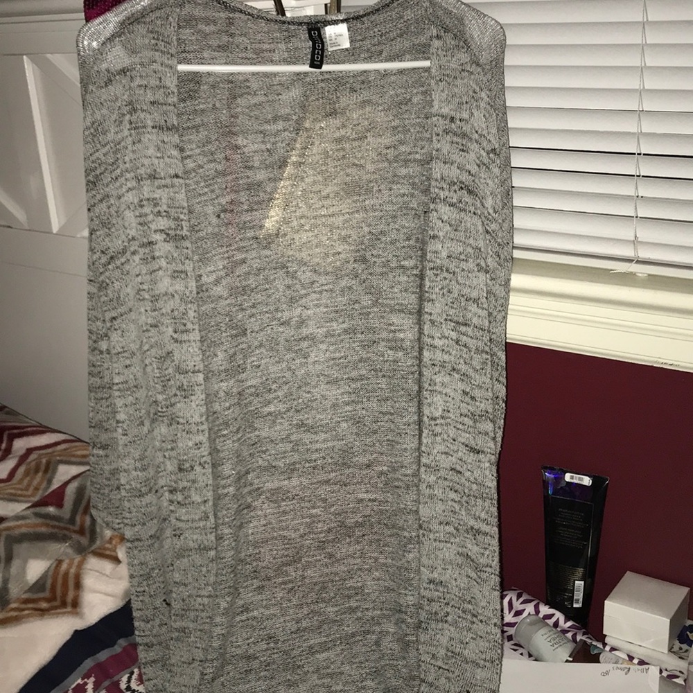 Grey see through cardigan